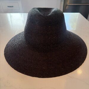 Janessa Leone Colette Straw Hat - Chocolate - L